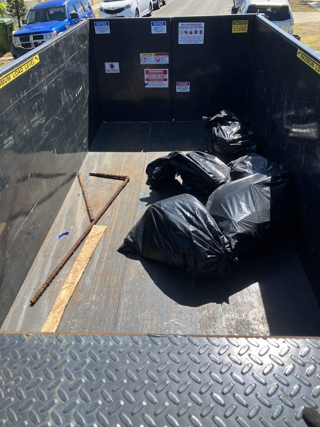 818 Junk trailer with construction debris cleared from a West Valley job